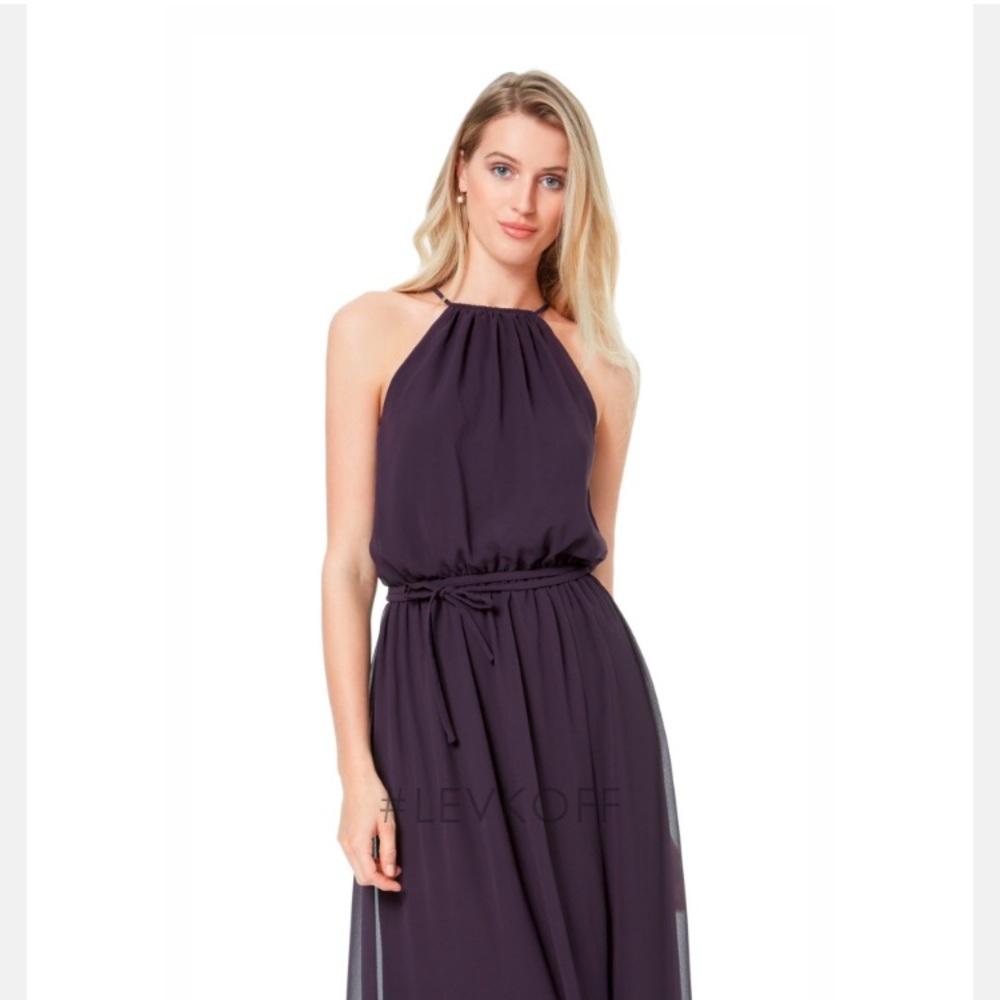Bill Levkoff Chiffon Gown, Wine, size 8